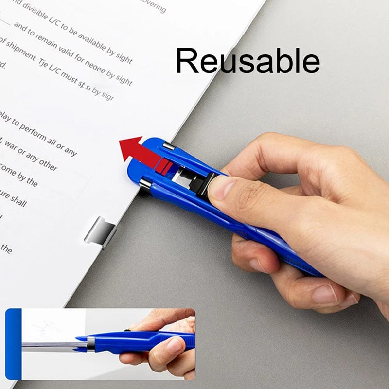 Reusable Handheld Paper Clam Clip Dispenser (50 Clips)